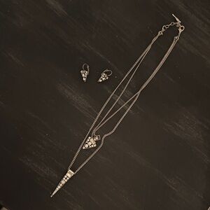 Chloe + Isabel Silver Necklace and Earring Set
